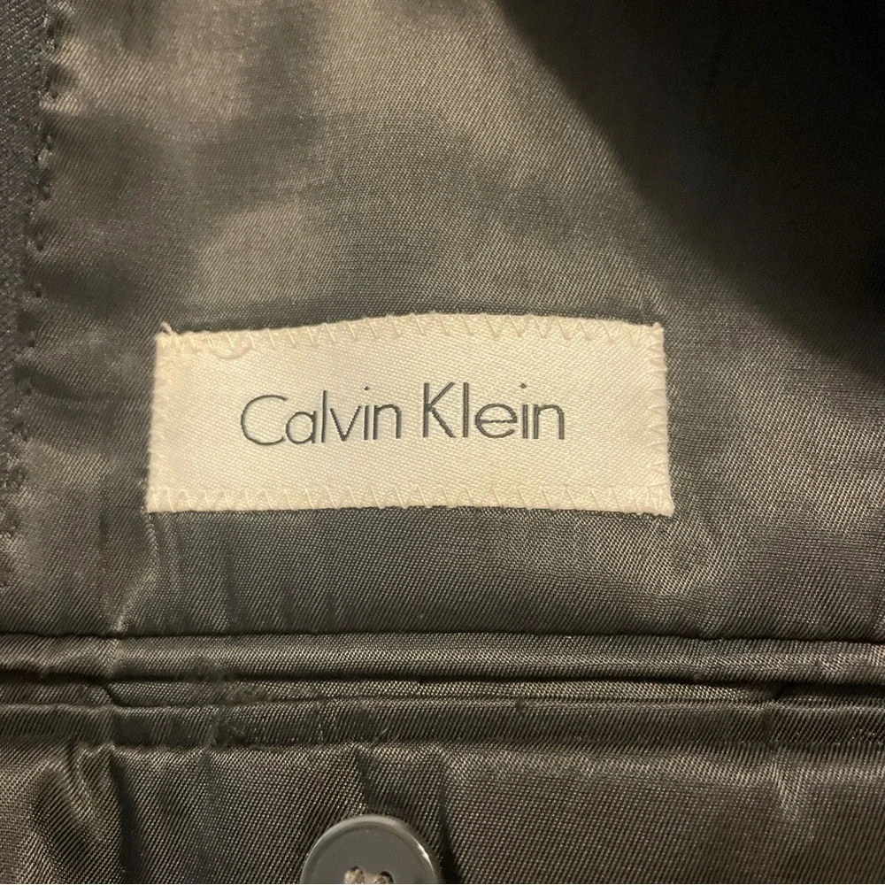 Calvin Klein Black Classic Two-Button Wool Blazer‎